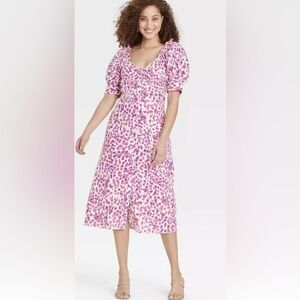 Who What Wear Linen Blend Dress